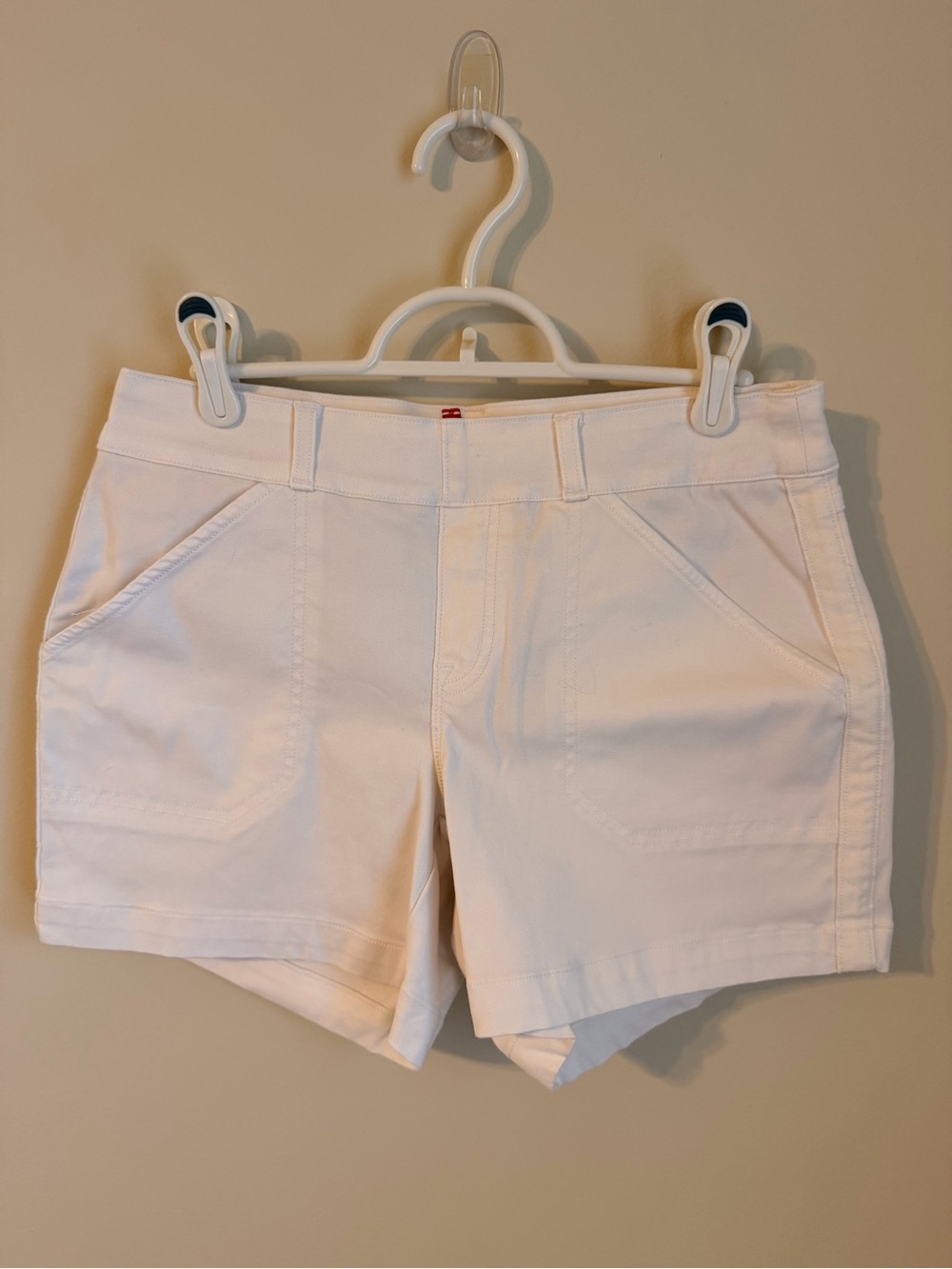 Spanx White Pull On Twill Short